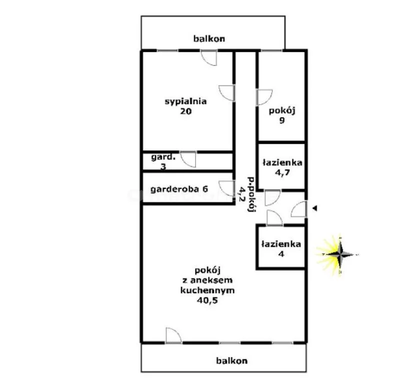 3 pokoje, mieszkanie 97,40 m², piętro 1, oferta nr , XYFE170, Iława, Sienkiewicza