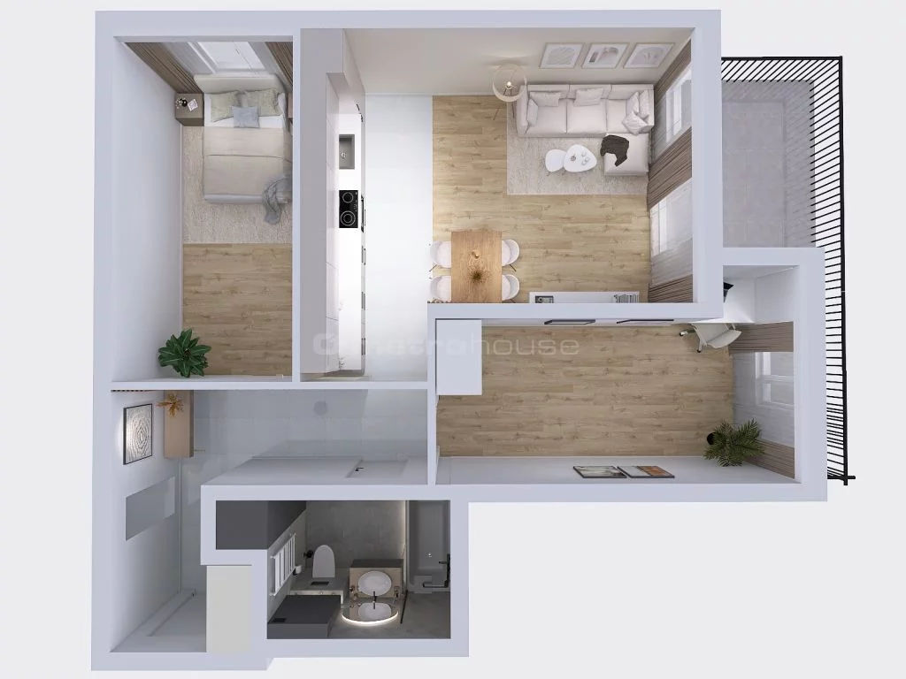 3 pokoje, mieszkanie 56,87 m², parter, oferta nr , SMFAKY222, Kielce, Sikorskiego