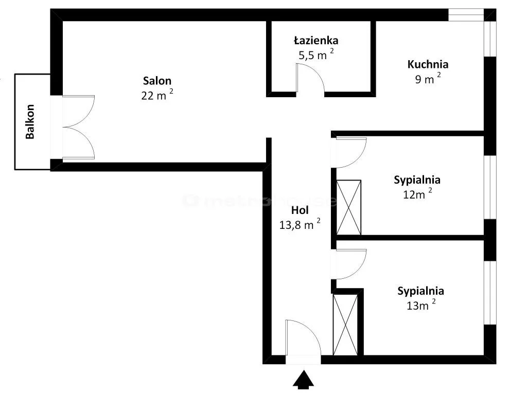 3 pokoje, mieszkanie 74,80 m², piętro 5, oferta nr , SMGIZY279, Gdańsk, Zaspa, Skarżyńskiego