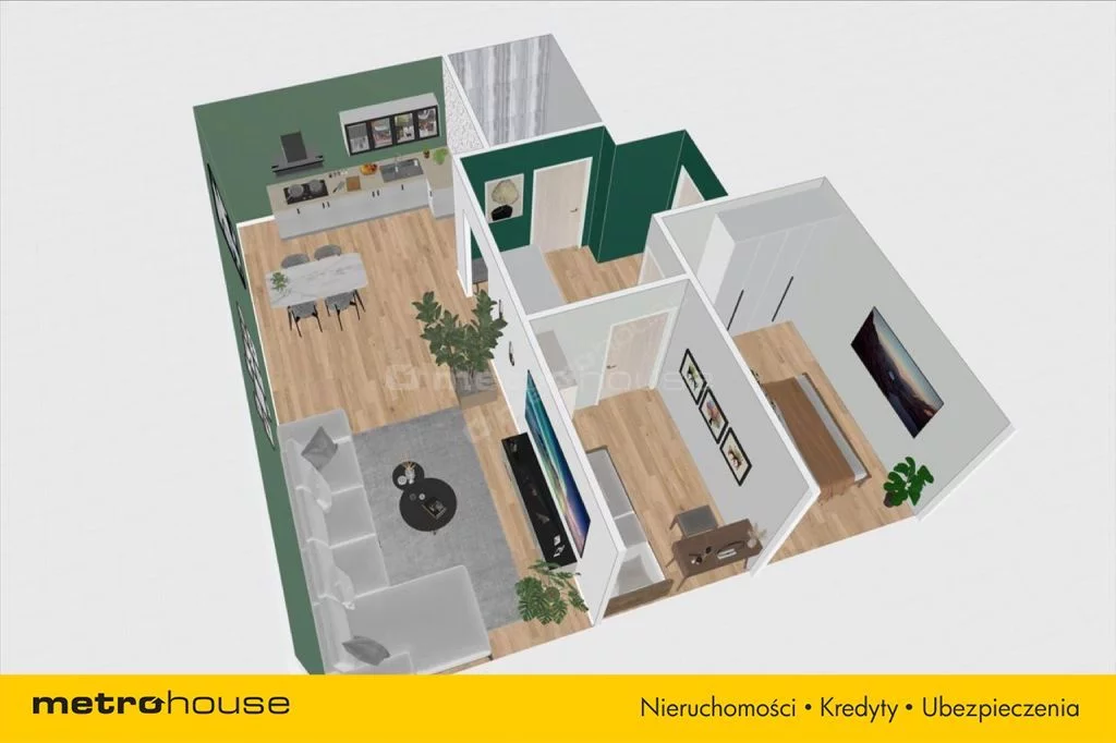 3 pokoje, mieszkanie 62,57 m², piętro 1, oferta nr , SMKOHY804, Pabianice, Skłodowskiej-Curie
