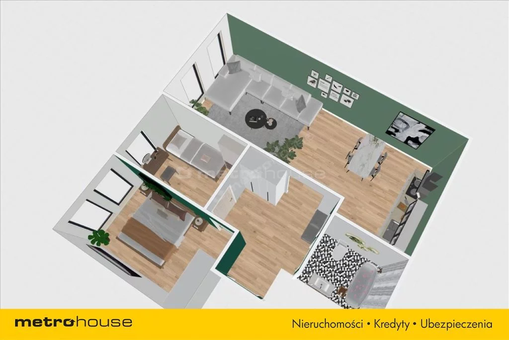 3 pokoje, mieszkanie 62,57 m², piętro 1, oferta nr , SMKOHY804, Pabianice, Skłodowskiej-Curie