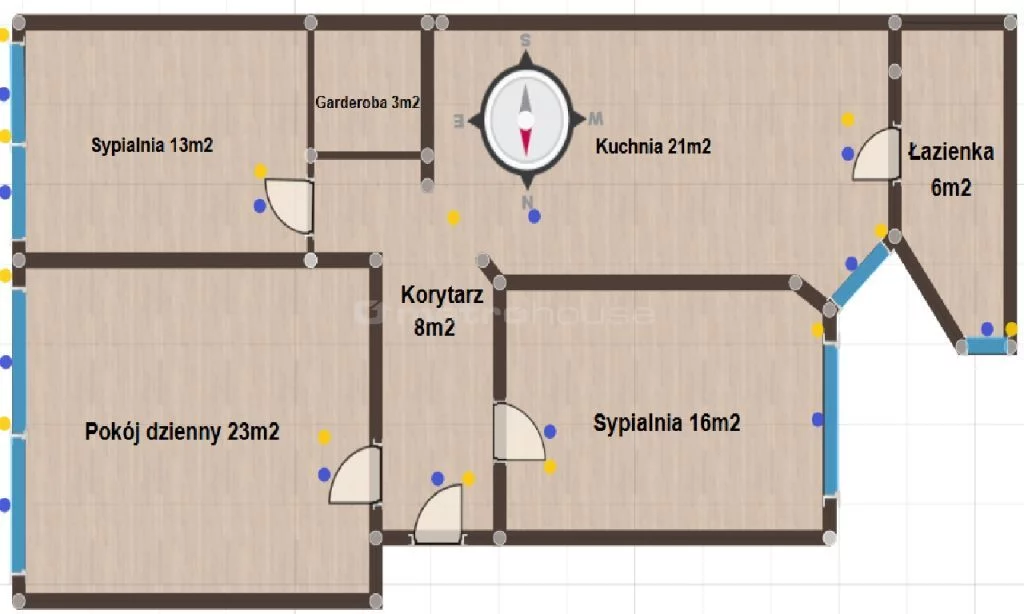 3 pokoje, mieszkanie 91,00 m², piętro 1, oferta nr , SMVOJI638, Szczecin, Śródmieście, Centrum, Śląska