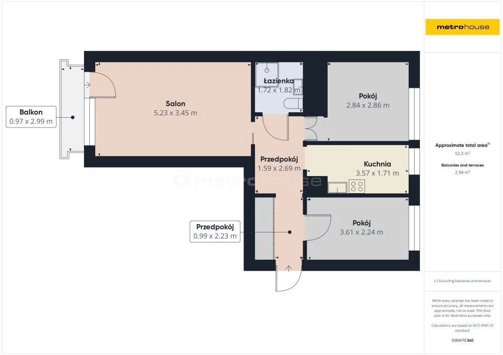 3 pokoje, mieszkanie 53,20 m², parter, oferta nr , SMHEPE790, Katowice, Wełnowiec-Józefowiec, Józefowiec, Słoneczna