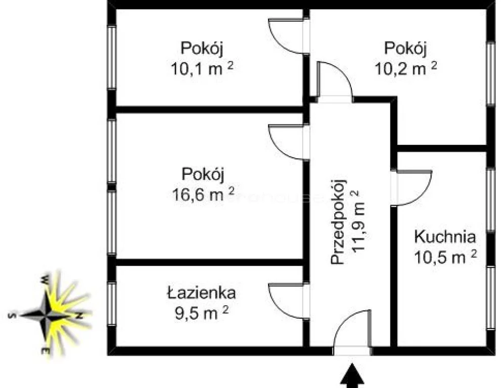 3 pokoje, mieszkanie 68,80 m², parter, oferta nr , QYXE172, Tomaszów Mazowiecki, Spalska