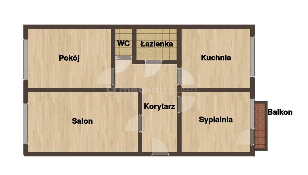3 pokoje, mieszkanie 62,64 m², piętro 4, oferta nr , SMKUFI211, Stargard