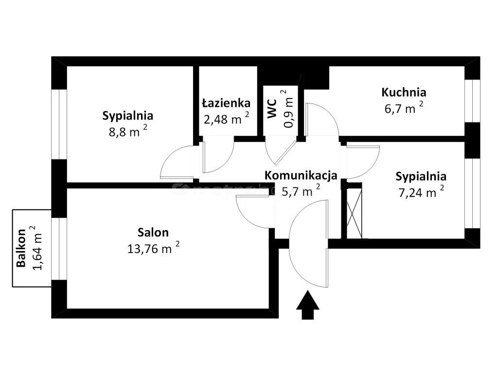 3 pokoje, mieszkanie 45,60 m², piętro 3, oferta nr , SMMIJI319, Gdynia, Unruga