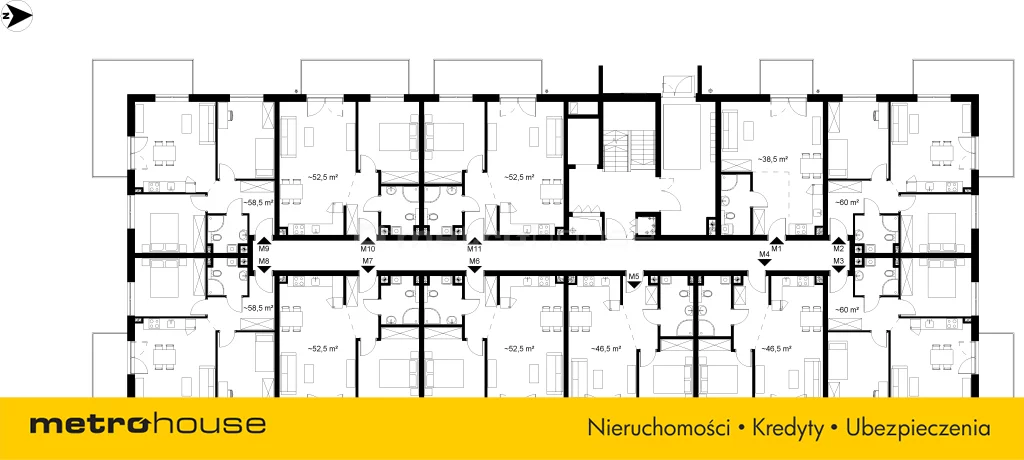 3 pokoje, mieszkanie 61,00 m², piętro 3, oferta nr , SMNARI129, Chojnice, Wielewska