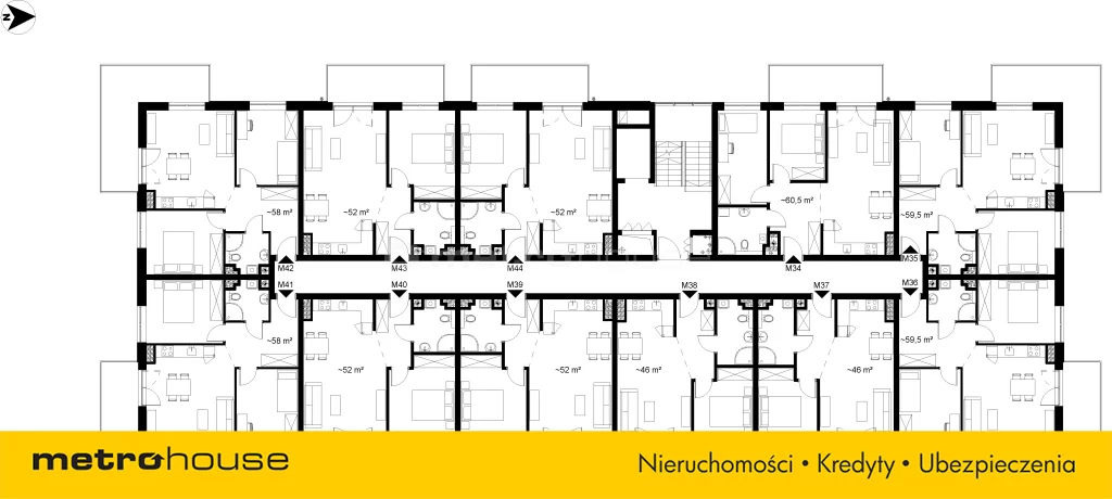 3 pokoje, mieszkanie 61,00 m², piętro 3, oferta nr , SMNARI129, Chojnice, Wielewska