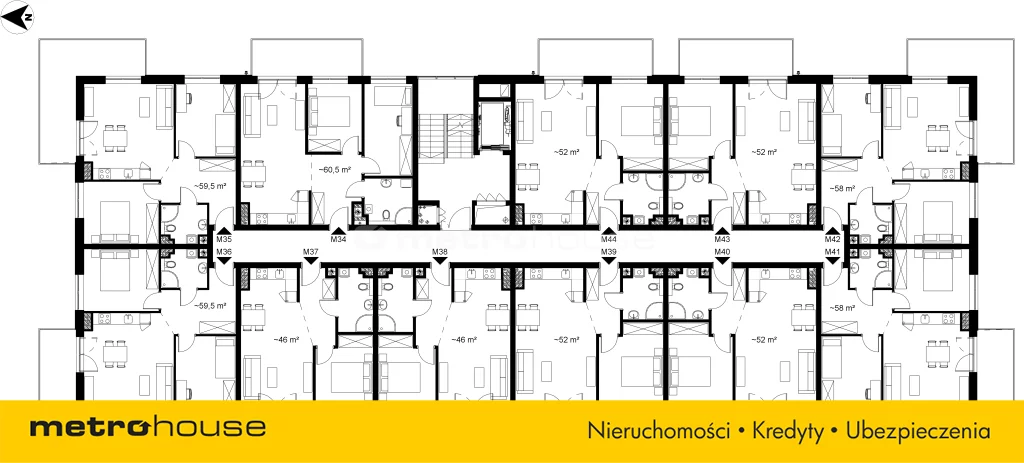 3 pokoje, mieszkanie 58,00 m², piętro 3, oferta nr , SMTAPY348, Chojnice, Wielewska