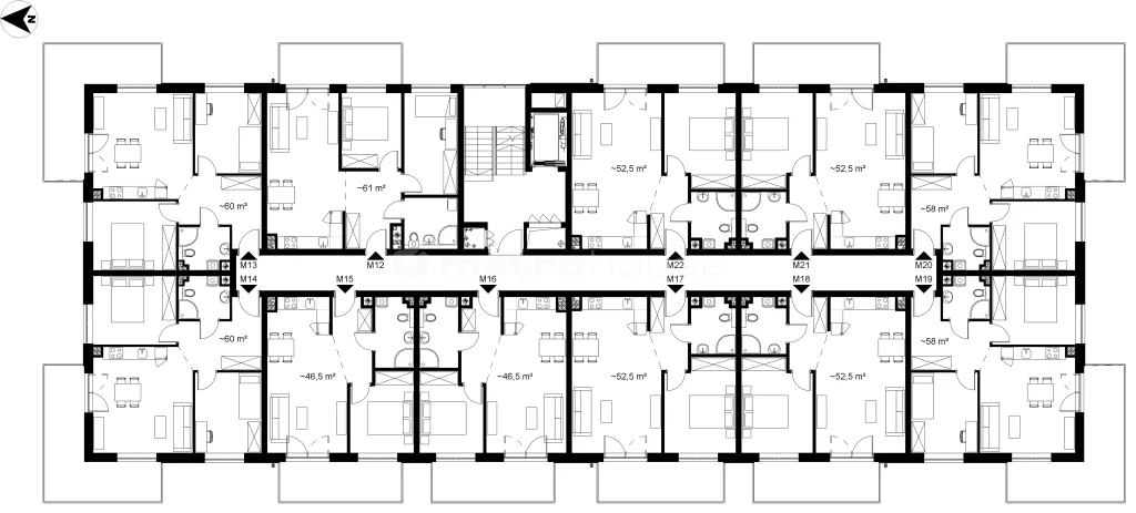 3 pokoje, mieszkanie 57,13 m², piętro 4, oferta nr , SMTIBU162, Chojnice, Wielewska