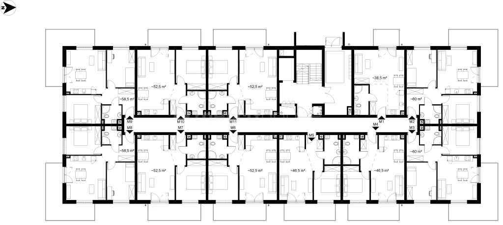 3 pokoje, mieszkanie 57,13 m², piętro 4, oferta nr , SMTIBU162, Chojnice, Wielewska