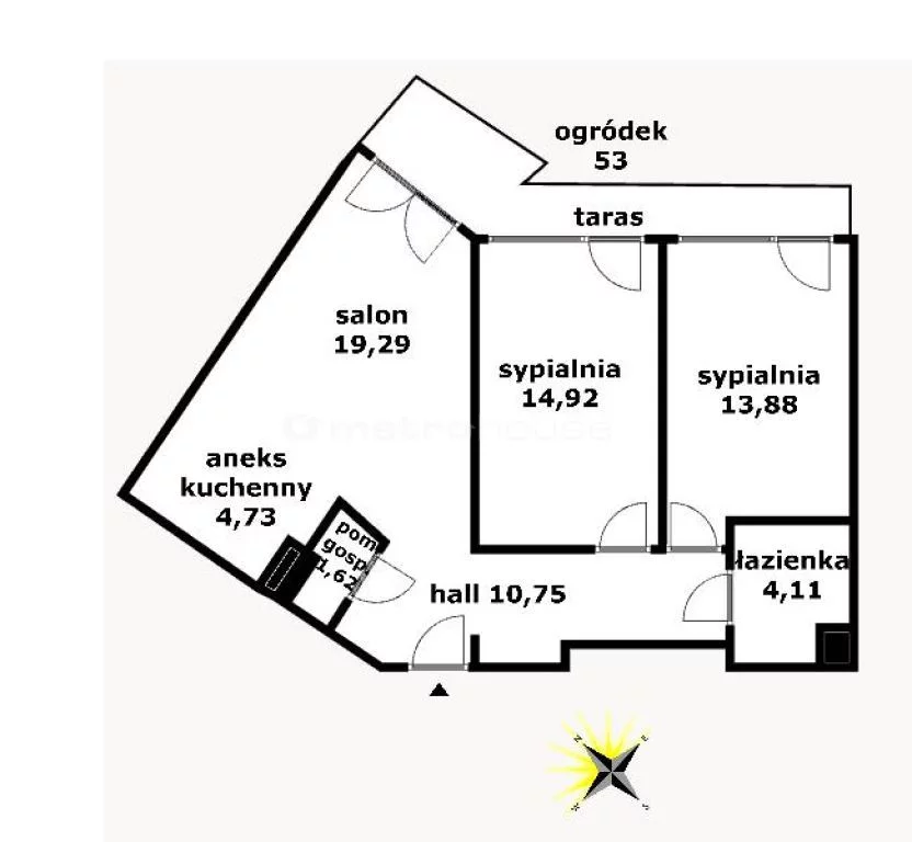 3 pokoje, apartament 74,30 m², parter, oferta nr , MYXE998, Jelenia Góra, Wróblewskiego