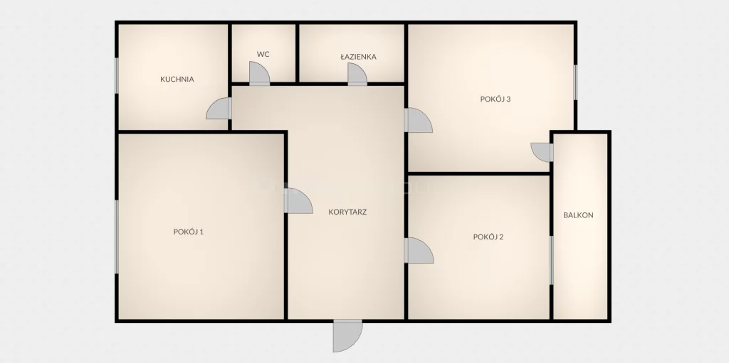 3 pokoje, mieszkanie 59,01 m², piętro 4, oferta nr , SMHATA774, Łódź, Bałuty, Bałuty, Zgierska