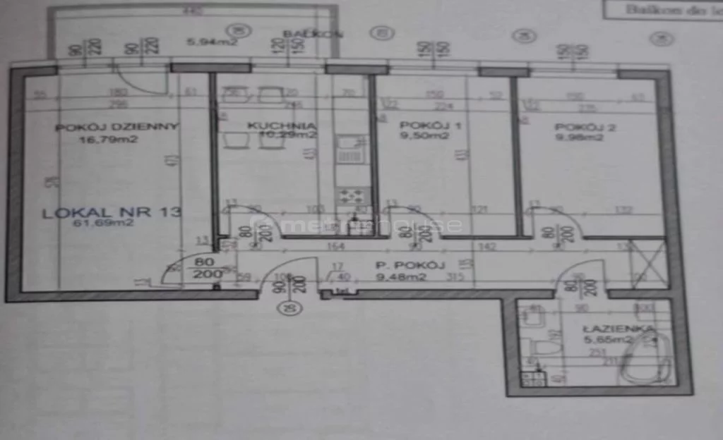 3 pokoje, mieszkanie 57,37 m², piętro 1, oferta nr , SMZUVO786, Iława, Ziemowita