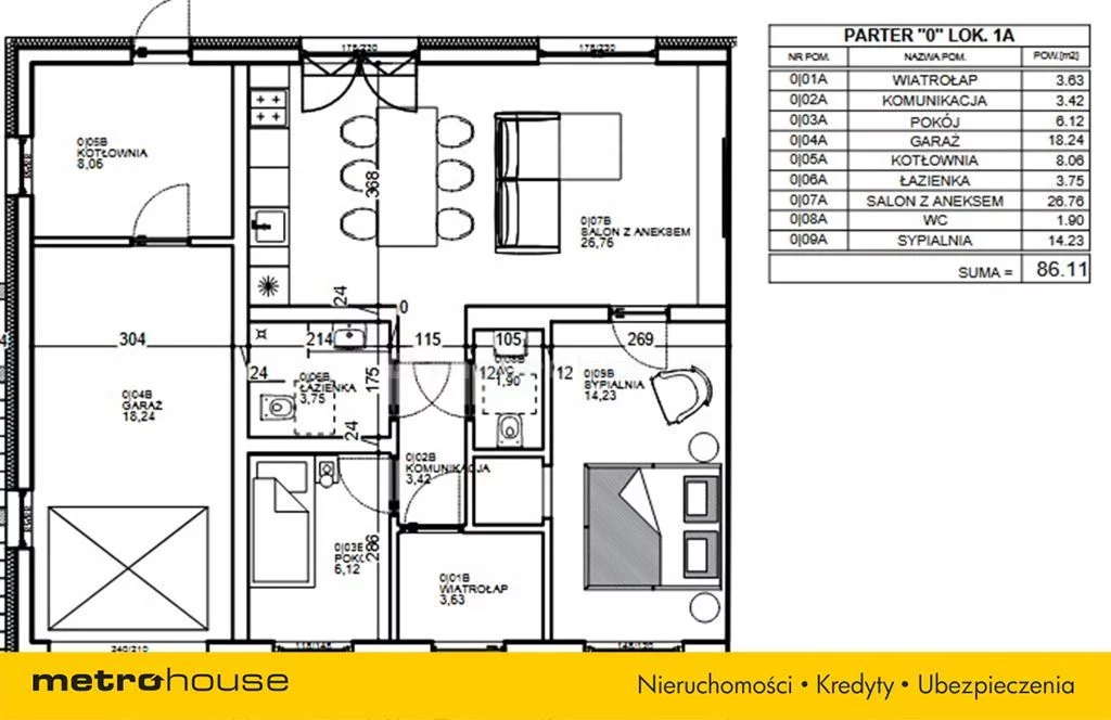 3 pokoje, mieszkanie 86,11 m², parter, oferta nr , SMVISI858, Połczyno, Ziołowa