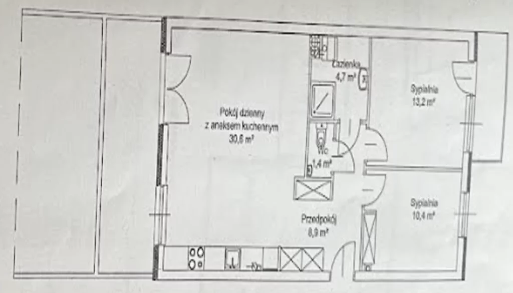 3 pokoje, mieszkanie 69,20 m², parter, oferta nr , SMHUPU924, Piaseczno, Złotej Kaczki