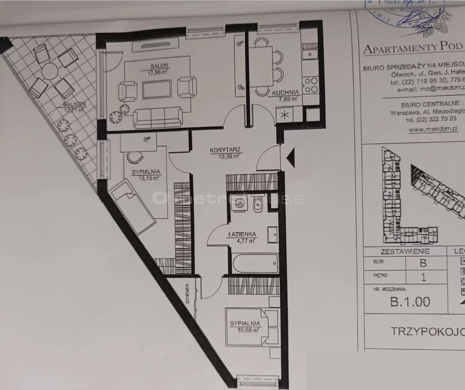 3 pokoje, mieszkanie 65,00 m², piętro 1, oferta nr , SMHEGE680, Otwock, Zygmunta