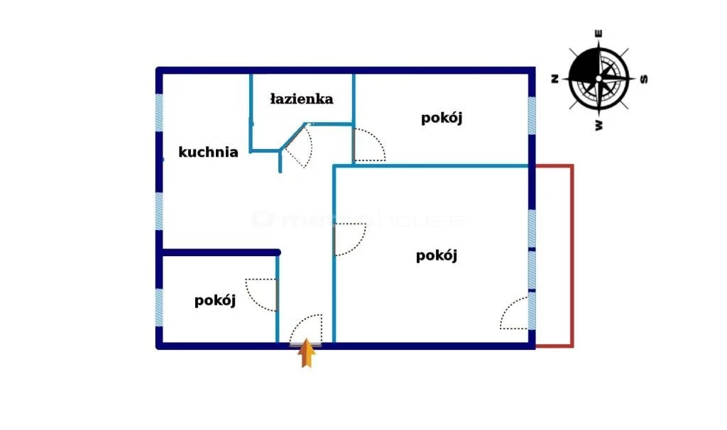 3 pokoje, mieszkanie 72,50 m², parter, oferta nr , WMNERO478, Pabianice, Bracka