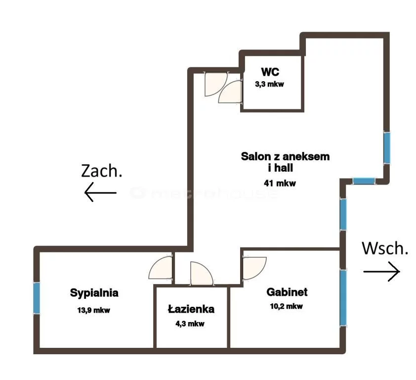 3 pokoje, mieszkanie 72,80 m², piętro 1, oferta nr , WMJICA759, Radom, Śródmieście, Staszica