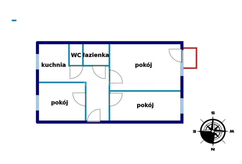 3 pokoje, mieszkanie 49,00 m², piętro 2, oferta nr , WMNERY545, Pabianice, Wileńska