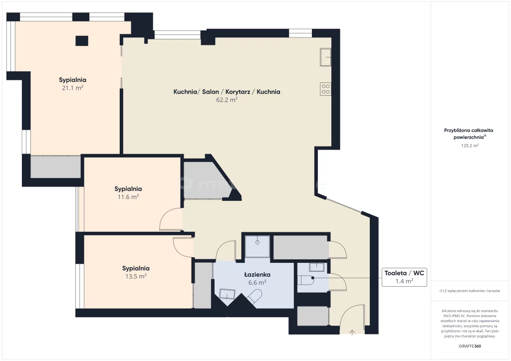 4 pokoje, mieszkanie 129,50 m², piętro 7, oferta nr , SMVUZI171, Warszawa, Wola, Wola, Al. Jana Pawła II