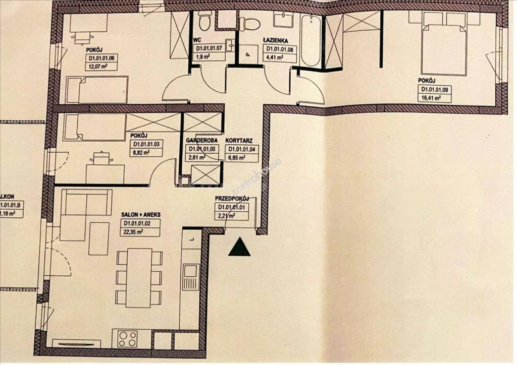 4 pokoje, mieszkanie 77,76 m², piętro 1, oferta nr , SMFITI723, Warszawa, Białołęka, Białołęka, Dziatwy