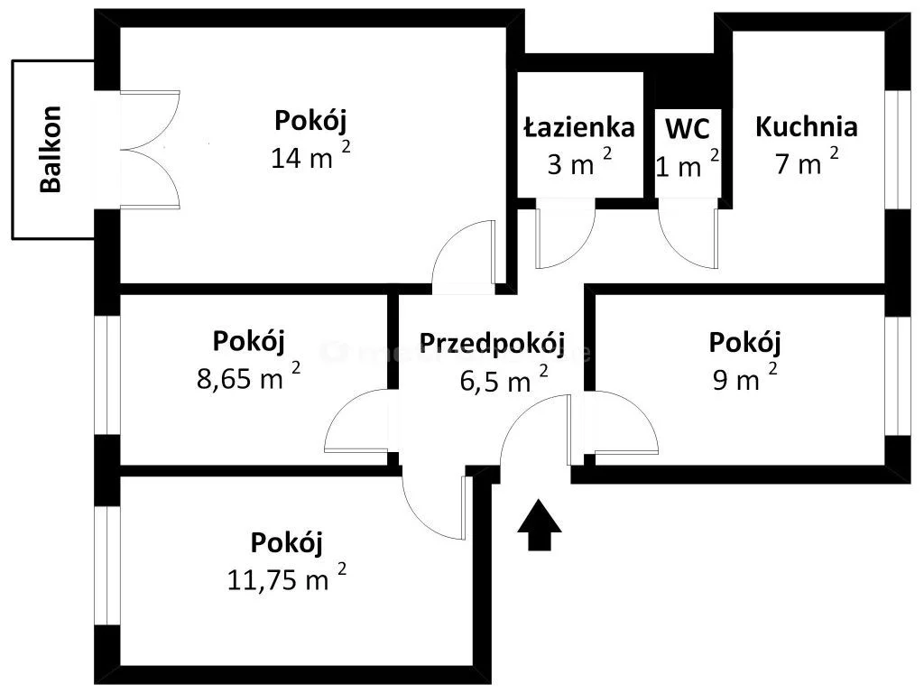 4 pokoje, mieszkanie 64,90 m², piętro 3, oferta nr , SMNUBO122, Radom, Ustronie, Gagarina