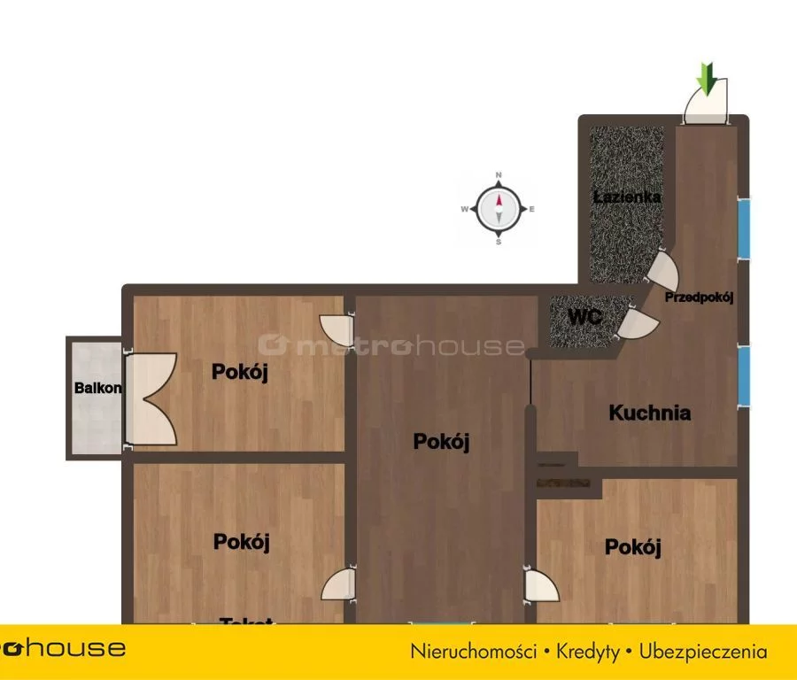 4 pokoje, mieszkanie 67,78 m², piętro 2, oferta nr , SMBEPE349, Gliwice, Konarskiego