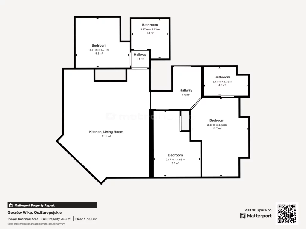 4 pokoje, mieszkanie 84,88 m², piętro 1, oferta nr , SMJAJY229, Gorzów Wielkopolski, Londyńska