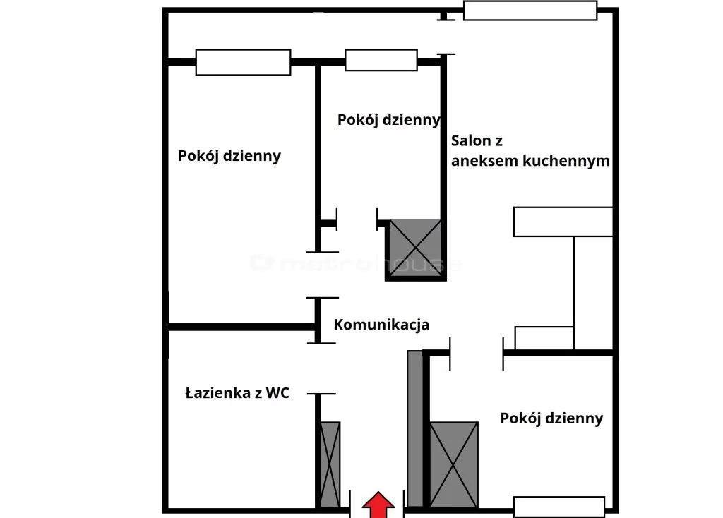 4 pokoje, mieszkanie 64,90 m², parter, oferta nr , SMHEPY319, Siedlce, Maczka