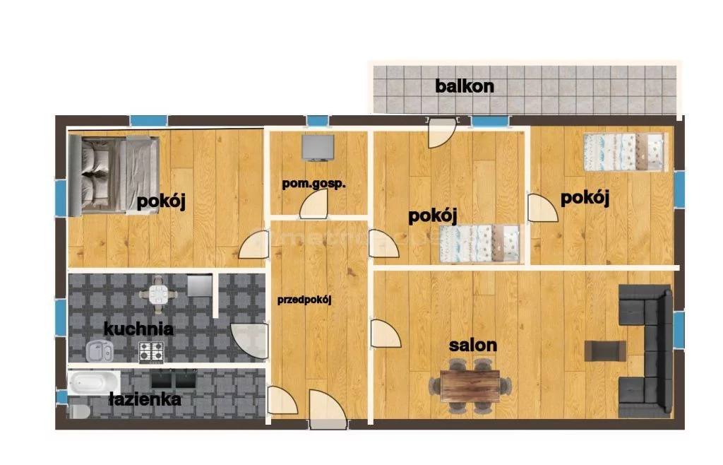 4 pokoje, mieszkanie 106,50 m², piętro 1, oferta nr , SMPENY469, Piechowice