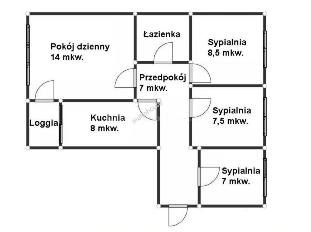 4 pokoje, mieszkanie 58,96 m², piętro 3, oferta nr , SMKUVA173, Piaseczno, Powstańców Warszawy