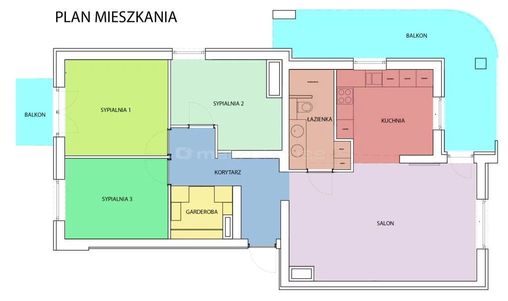 4 pokoje, mieszkanie 88,00 m², piętro 2, oferta nr , SMPITA728, Skierniewice, Rawska