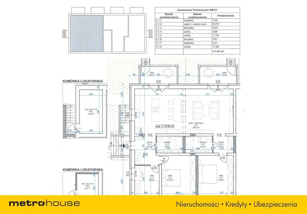 Mieszkanie na sprzedaż, 117,07 m², 4 pokoje, parter, oferta nr SMNAJA161