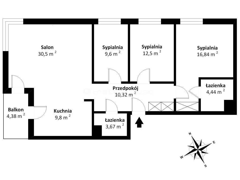 4 pokoje, mieszkanie 97,67 m², piętro 5, oferta nr , SMBADO331, Gdańsk, Sienna Grobla