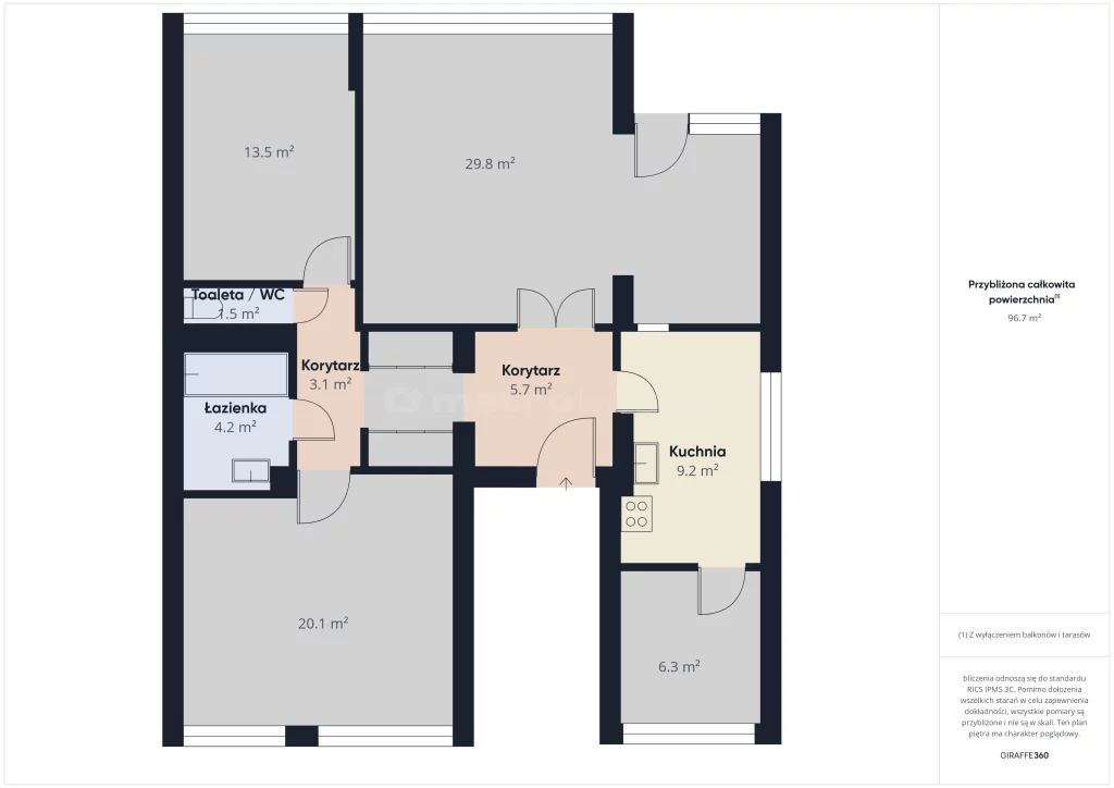 4 pokoje, mieszkanie 97,40 m², piętro 1, oferta nr , SMNONY966, Sosnowiec, Spokojna