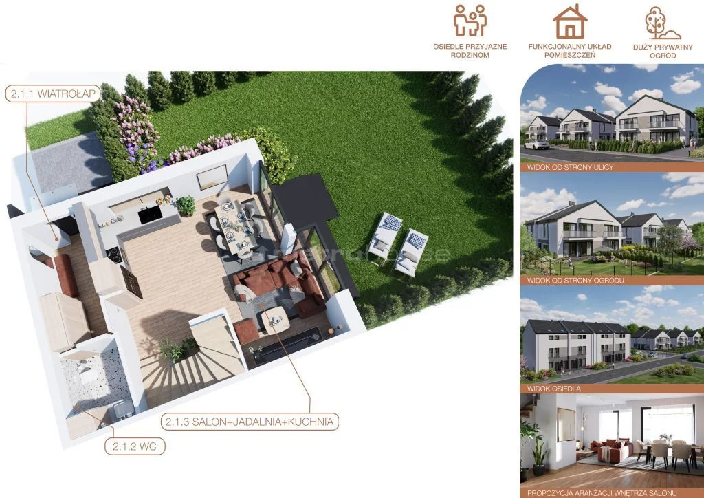4 pokoje, mieszkanie 86,33 m², piętro 1, oferta nr , SMMUTA210, Justynów, Struga
