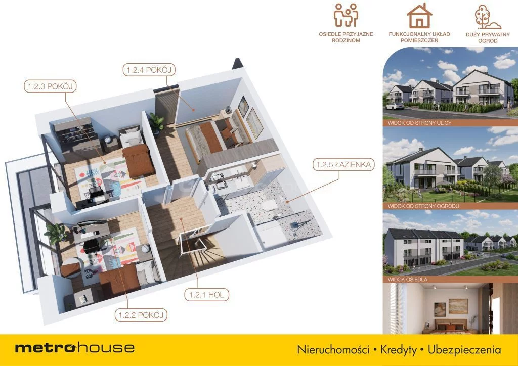 4 pokoje, mieszkanie 86,33 m², piętro 1, oferta nr , SMMUTA210, Justynów, Struga