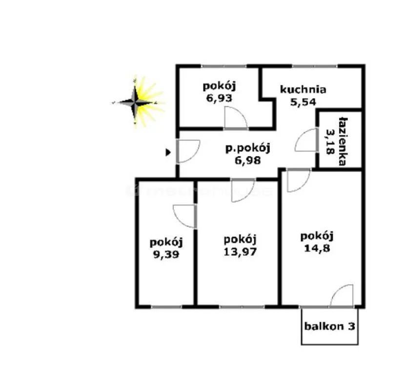 4 pokoje, mieszkanie 60,79 m², piętro 4, oferta nr , CAWO438, Kołobrzeg, Św. Jerzego