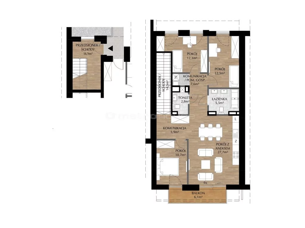 4 pokoje, mieszkanie 98,68 m², piętro 1, oferta nr , SMJOVE895, Łódź, Bałuty, Bałuty, Żołnierska