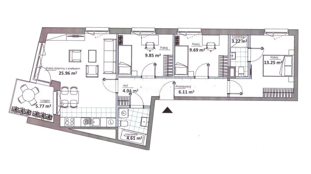 Mieszkanie do wynajęcia, 76,73 m², 4 pokoje, 3 piętro, oferta nr WMJURY804