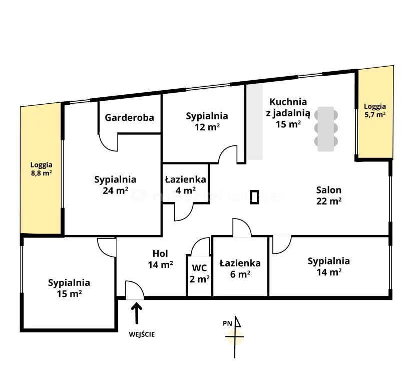 5 pokoi, apartament 128,00 m², piętro 1, oferta nr , SMSOJE678, Warszawa, Wilanów, Wilanów, Branickiego
