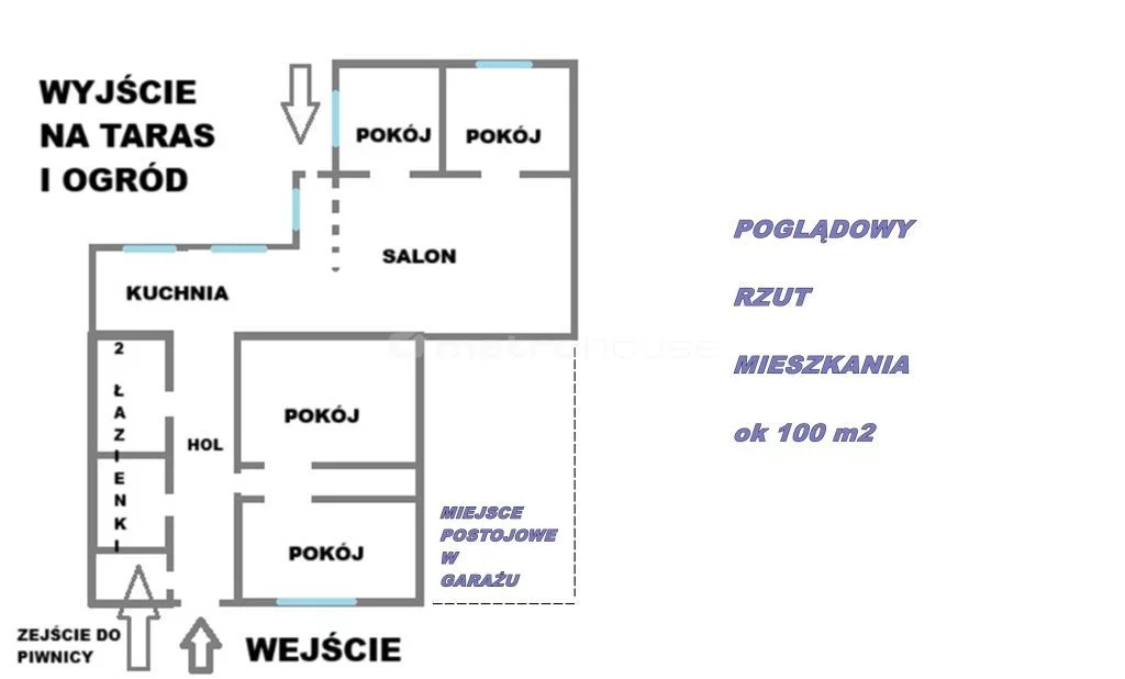5 pokoi, mieszkanie 100,00 m², parter, oferta nr , SMTEFO630, Czymanowo, Promienna