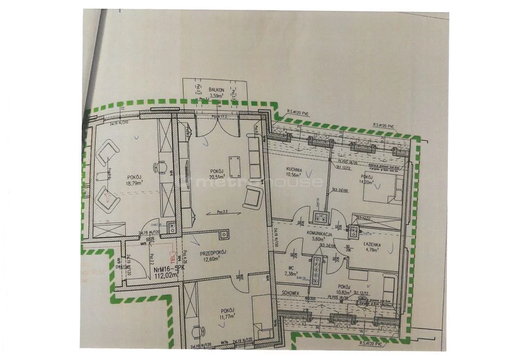 5 pokoi, apartament 112,00 m², piętro 2, oferta nr , SMGELU902, Iława, Sobieskiego