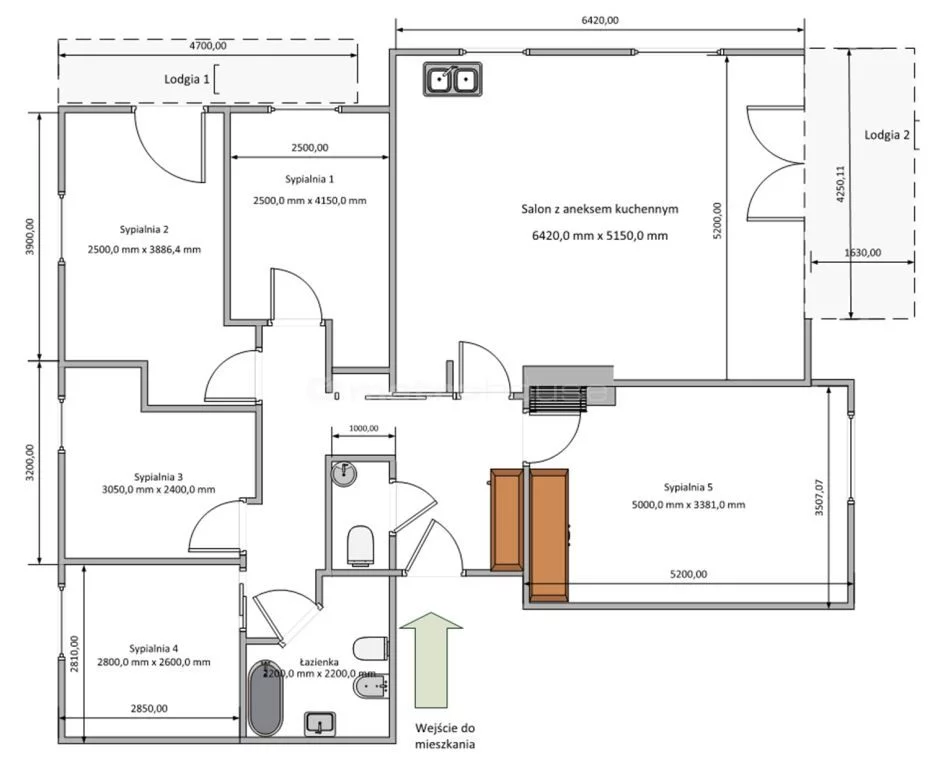 6 pokoi, apartament 109,90 m², piętro 1, oferta nr , SMZELO388, Gdańsk, Przymorze