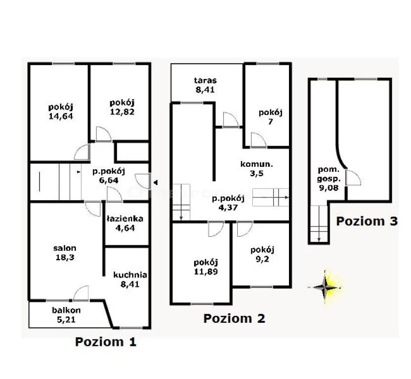 6 pokoi, mieszkanie 144,00 m², piętro 3, oferta nr , XOMI011, Kołobrzeg