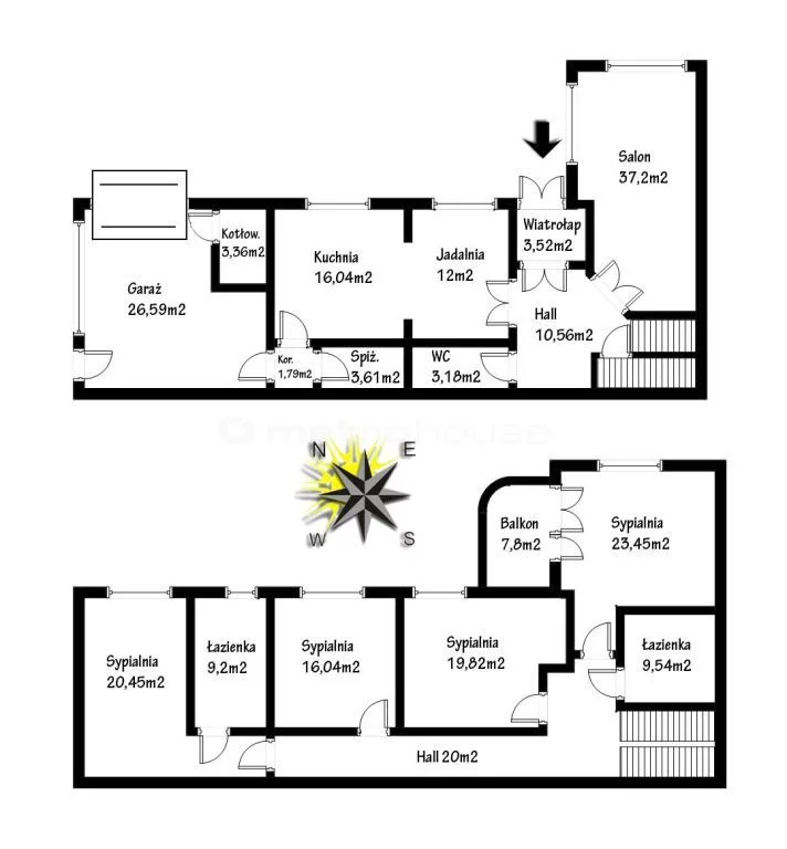 6 pokoi, mieszkanie 245,80 m², parter, oferta nr , RYGY755, Grodzisk Mazowiecki, Spółdzielcza