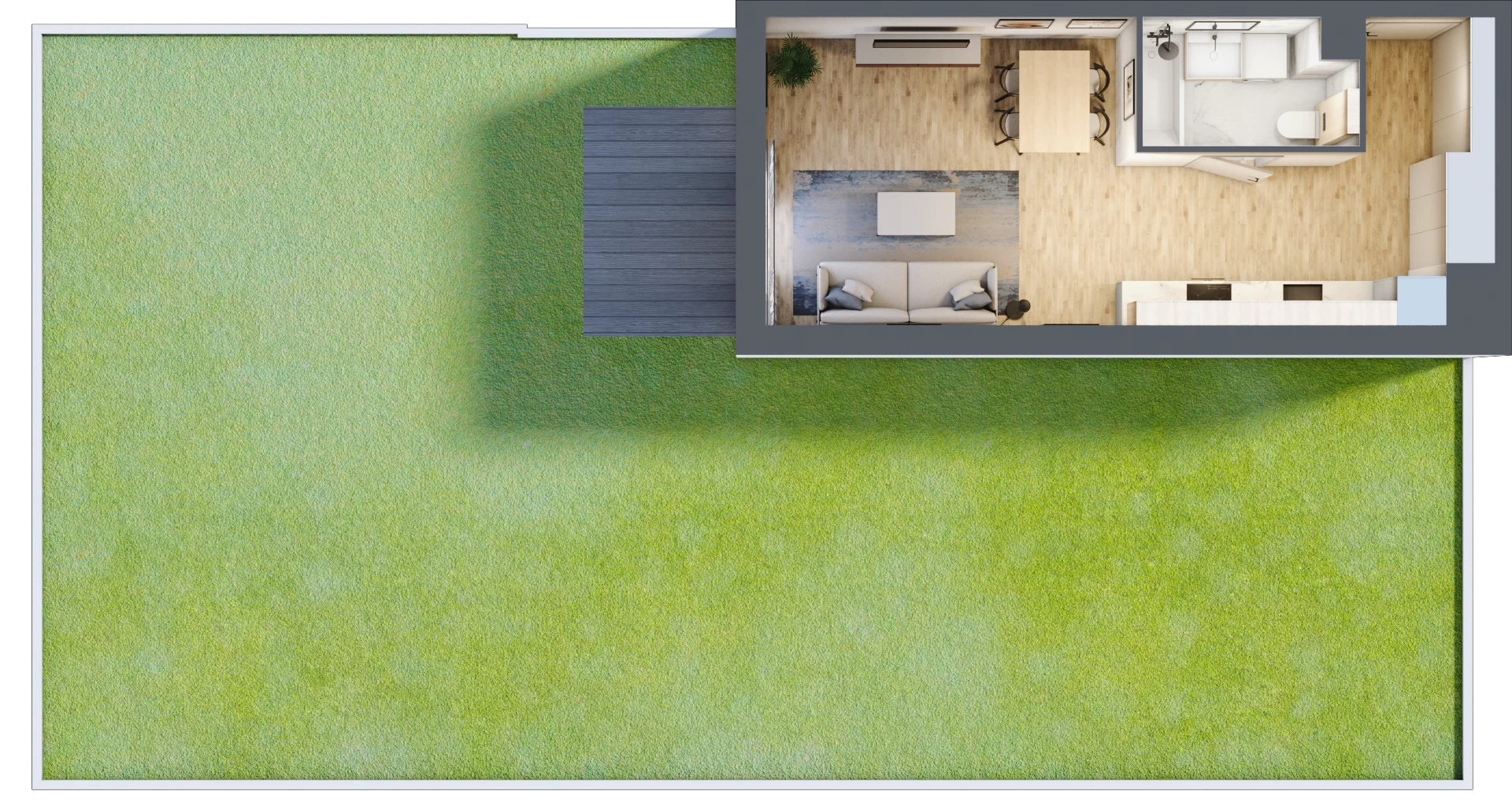 1 pokój, apartament inwestycyjny 32,84 m², parter, oferta nr G101, Let's Sea Baltic Park II etap, Gąski, ul. Nadbrzeżna 52C