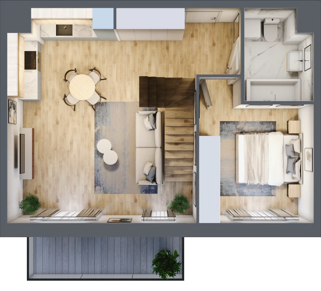 2 pokoje, mieszkanie 49,90 m², piętro 4, oferta nr D155, Osiedle Witaj etap II, Poznań, Naramowice, Naramowice, ul. Bielicowa
