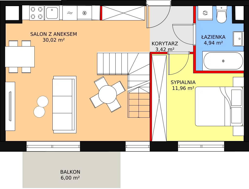 2 pokoje, mieszkanie 76,20 m², piętro 4, oferta nr D161, Osiedle Witaj etap II, Poznań, Naramowice, Naramowice, ul. Bielicowa